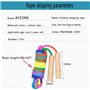 Corde à Sauter Longue 5m, 2 pièces Saut Corde Groupes, Jump Rope Multijoueurs Avec Poignée en Bois pour enfants et adultes, Spor