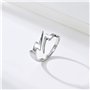 Double Foudre Boulonner Anneau Ouvert Pour Hommes Femmes Acier Inoxydable Mode Punk Personnalisé Unique Réglable Déclaration Eng