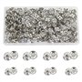 BetterJonny Lot de 200 boutons-pression en métal 12 mm et 10 mm pour coudre des vêtements - Argenté