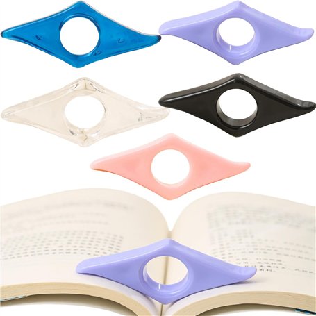 5 Pièces Supports de Page de Livre，BetterJonny Bague de Lecture Pouce Anneau de Lecture Marque-Pages pour Les Lecteurs Amateurs