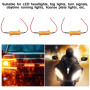 Hoembpn 3pcs 50W 8 ohms Résistance de Charge LED Décodeur Fix Fast Hyper Flasher/Code D’erreur Avertissement LED Clignotants Rés