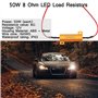 Hoembpn 3pcs 50W 8 ohms Résistance de Charge LED Décodeur Fix Fast Hyper Flasher/Code D’erreur Avertissement LED Clignotants Rés