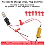 Hoembpn 3pcs 50W 8 ohms Résistance de Charge LED Décodeur Fix Fast Hyper Flasher/Code D’erreur Avertissement LED Clignotants Rés