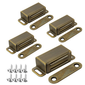 ASelected Lot de 4 loquets magnétiques en acier inoxydable pour petite porte d'armoire
