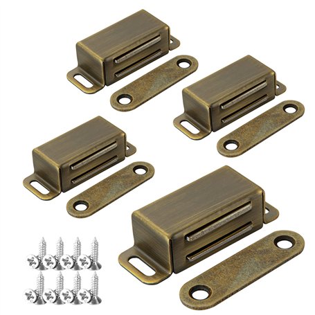 ASelected Lot de 4 loquets magnétiques en acier inoxydable pour petite porte d'armoire