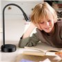 Licchily Lampe de bureau à LED, lampe de bureau à col de cygne en silicone flexible, lampe de table pour la lecture avec port de