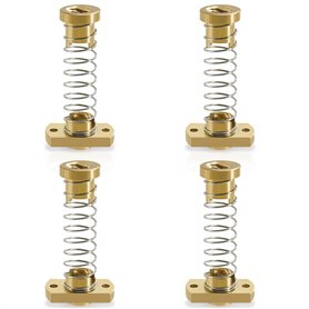GZLCEU Lot de 4 écrous anti-retour T8 en laiton pour imprimante 3D Ender CR Tornado CNC Axe Z 8 mm Tige filetée Acme