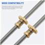 GZLCEU Lot de 4 écrous anti-retour T8 en laiton pour imprimante 3D Ender CR Tornado CNC Axe Z 8 mm Tige filetée Acme