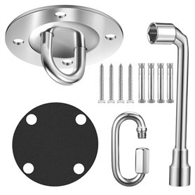 Kit de suspension robuste pour chaise hamac avec coussinet de positionnement d'absorption des chocs et clé d'installation