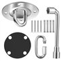 Kit de suspension robuste pour chaise hamac avec coussinet de positionnement d'absorption des chocs et clé d'installation