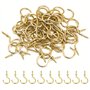 Qaixwuyi 150 Pièces Crochet à Vis or 1/2 Pouce Crochet à Vis Métal Petit Crochet à Vis Doré Mini Crochet à Vis Plafond Tasse Cro
