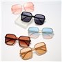 YSJCHEBS Lot De 5 Lunettes De Fête, Lunettes De Soleil Pour Femmes, Lunettes Carrées Tendance, Lunettes Dégradées Surdimensionné