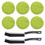 YSJCHEBS 6 Chiffons De Rechange pour Vadrouille Et 2 Brosses pour Fentes