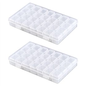 Lot De 2 Boîtes De Rangement Avec 28 Compartiments