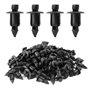 100 Morceaux De Clips De Fixation en Plastique Noir