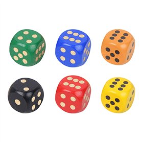 RELKLYU 6 Pièces De Dés en Bois De 4 Cm