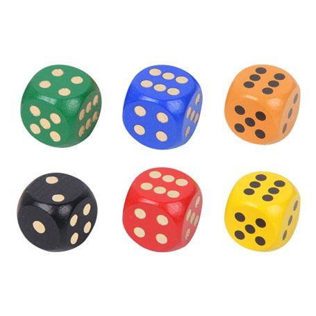 RELKLYU 6 Pièces De Dés en Bois De 4 Cm