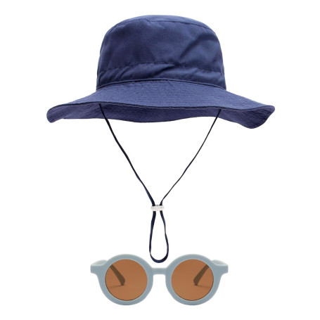 BIFHIG 1 Chapeau De Bébé Marine Et 1 Lunettes De Soleil