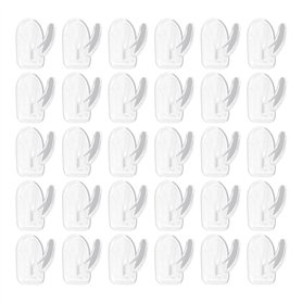 30 Crochets En Plastique Transparents