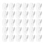 30 Crochets En Plastique Transparents
