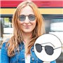 EHDWXVZM 2 Morceaux De Verres À Cadre En Métal Et 2 Morceaux De Lunettes De Nettoyage, Lunettes De Soleil Rétro, Accessoires Per