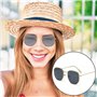 EHDWXVZM 2 Morceaux De Verres À Cadre En Métal Et 2 Morceaux De Lunettes De Nettoyage, Lunettes De Soleil Rétro, Accessoires Per
