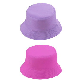 1 Chapeau Rouge Rose Et 1 Chapeau Violet
