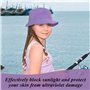 1 Chapeau Rouge Rose Et 1 Chapeau Violet, Chapeau De Pêcheur De Visière Du Soleil, Chapeau De Bassin Simple, Fournitures De Prot