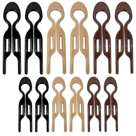 12 Morceaux D'Aiguilles De Cheveux En Plastique Simples