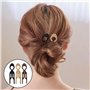 12 Morceaux D'Aiguilles De Cheveux En Plastique Simples, D'Outils De Fabrication De Poils, D'Accessoires De Cheveux Rétro Et De 
