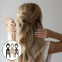 12 Morceaux D'Aiguilles De Cheveux En Plastique Simples, D'Outils De Fabrication De Poils, D'Accessoires De Cheveux Rétro Et De 