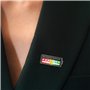 4 Morceaux De Broche De Réglage De La Batterie Noire Carrée, Badge Amusant Créatif, Broche Décorative Douce, Adaptée Aux Sacs À 
