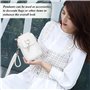 1 Poche De Téléphone Mobile Blanc Et 1 Pendentif, Poche Pour Femmes À La Mode, Portefeuille En Cuir Pu, Chaîne De Suspension De 