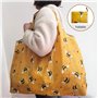 Sac À Provisions Pliable 1 Pièce, Porte-Clés D’Abeille 1 Pièce, Sac À Provisions Imprimé Abeille, Sac À Provisions Pour Femmes, 