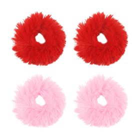4 Pièces Attaches À Cheveux En Peluche