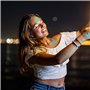 6 Autocollants De Tatouage Phosphorescents, Autocollants De Tatouage Temporaires Étoile De Lune, Autocollants De Tatouage De Fle