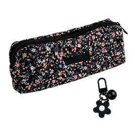 1 Sac De Rangement En Velours Côtelé Et 1 Pendentif Fleur
