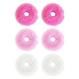 Pack De 6 Attaches De Cheveux En Peluche