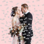 TYFGRT Confettis De Mariage 45G, Décorations De Table De Mariage, Confettis Cœur Argentés, Décorations De Confettis De Fête, Déc