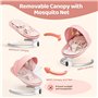 Transat Bebe Electrique,Helangel Transat Balancelle Bebe Electrique avec Télécommande et Wireless Balancelle avec Harnais de séc