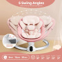Transat Bebe Electrique,Helangel Transat Balancelle Bebe Electrique avec Télécommande et Wireless Balancelle avec Harnais de séc