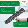 Unger ErgoTec BC450 Lave-Glace Power avec Housse en Microfibre 100% Polyester, Manche bi-composant, Housse avec Fermeture Velcro