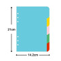 XLKJ Lot de 2 Intercalaires A5, Feuillets Intercalaires pour Petit Classeur à Anneaux A5 Papier de Séparation à 6 Trous