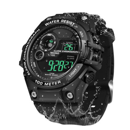Montre Bracelet Homme Etanche 100 Mètres pour Plongée et Piscine avec Chronographe