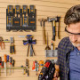 DITKOK Support Mural 3 en 1 pour Batterie Worx, Support en métal pour 4 Batteries de 20 V, étagère de Rangement pour 2 chargeurs