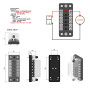 Jtron boitier fusible 12v auto 6 voies boite fusible pour ATO/ATC 1-20A fusible DC32 V M5 connecteur à vis porte-fusible avec fu