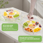 TOSUTO Bol à Collation avec Couvercle,Boîte à goûter avec 6 compartiments,Plateau à Collation avec Couvercle et Poignée, pour Sn