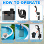 TAVADA Kit Douche de Camping,Douche Portable avec Affichage de La TempéRature et Affichage de La Puissance,6000mAh Rechargeable,