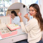 Boite a Bijoux pour Femme Verrouillable Boîte de Bijoux de Rangement avec Plateau amovible 3chif