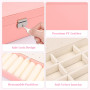 KIMIGO Boite à Bijoux 2 Couches,Boite a Bijoux pour Femme Verrouillable Boîte de Bijoux de Rangement avec Plateau amovible 3chif